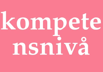 Synonym kompetensnivå