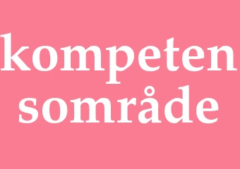Synonym kompetensområde