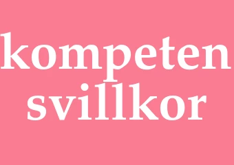 Synonym kompetensvillkor