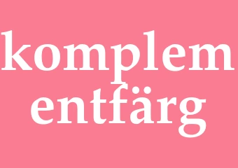 Synonym komplementfärg