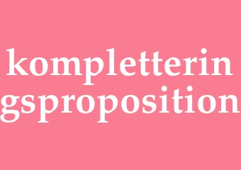 Synonym kompletteringsproposition