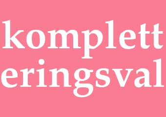 Synonym kompletteringsval