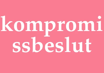 Synonym kompromissbeslut