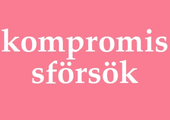 Synonym kompromissförsök