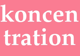 Synonym koncentration