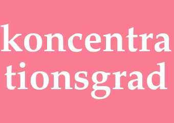 Synonym koncentrationsgrad