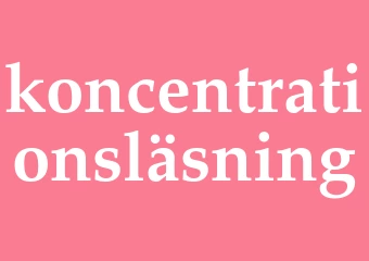 Synonym koncentrationsläsning