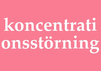 Synonym koncentrationsstörning