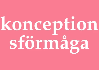 Synonym konceptionsförmåga