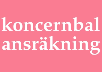 Synonym koncernbalansräkning