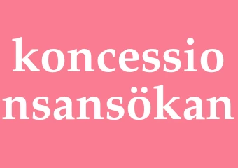 Synonym koncessionsansökan
