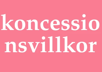Synonym koncessionsvillkor