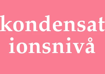 Synonym kondensationsnivå
