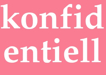 Synonym konfidentiell