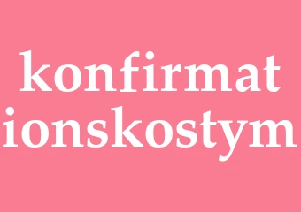 Synonym konfirmationskostym