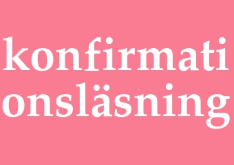 Synonym konfirmationsläsning