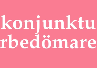Synonym konjunkturbedömare