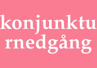 Synonym konjunkturnedgång