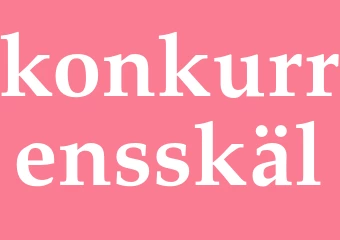 Synonym konkurrensskäl