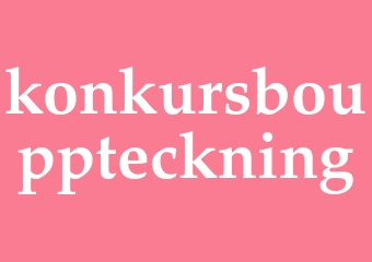 Synonym konkursbouppteckning