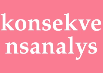 Synonym konsekvensanalys