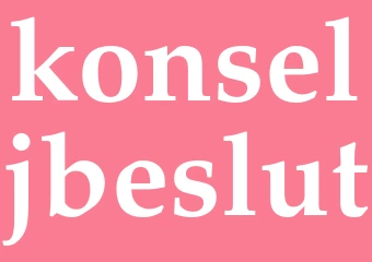 Synonym konseljbeslut