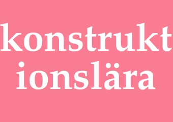 Synonym konstruktionslära