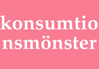 Synonym konsumtionsmönster