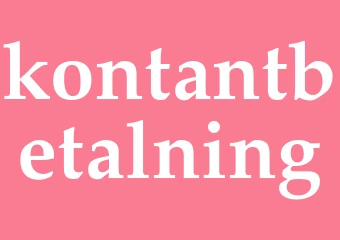 Synonym kontantbetalning