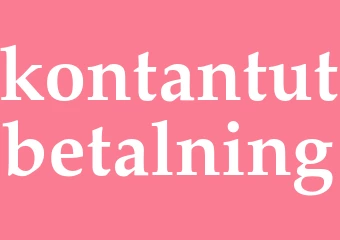 Synonym kontantutbetalning