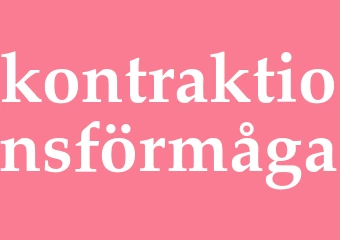 Synonym kontraktionsförmåga