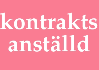 Synonym kontraktsanställd