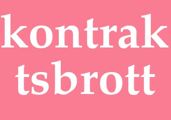 Synonym kontraktsbrott