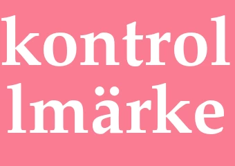 Synonym kontrollmärke