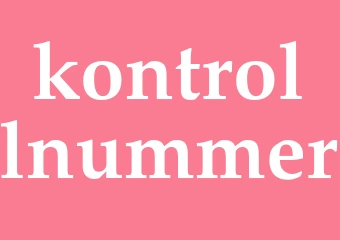 Synonym kontrollnummer