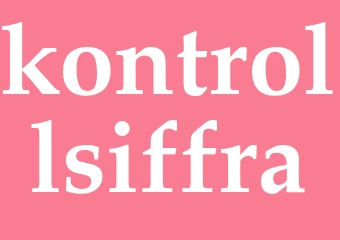 Synonym kontrollsiffra