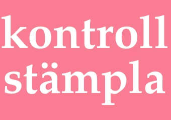Synonym kontrollstämpla