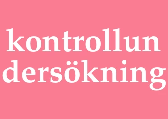 Synonym kontrollundersökning