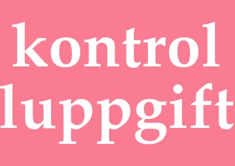 Synonym kontrolluppgift