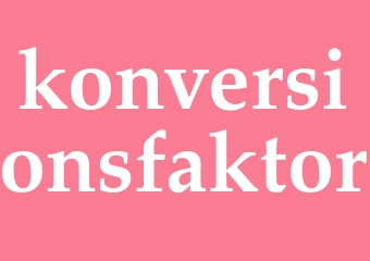 Synonym konversionsfaktor