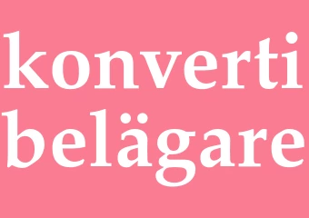 Synonym konvertibelägare