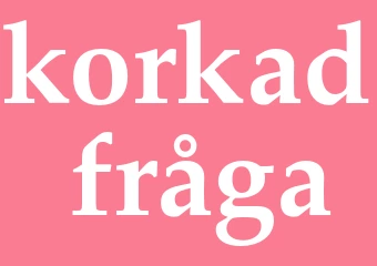 Synonym korkad fråga