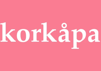 Synonym korkåpa