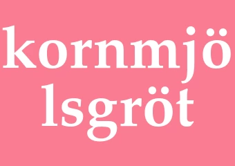 Synonym kornmjölsgröt