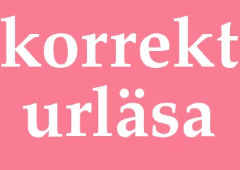 Synonym korrekturläsa