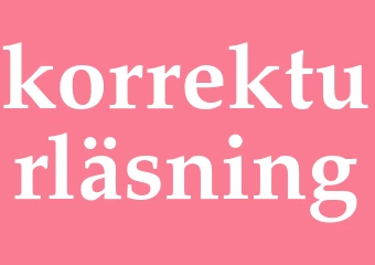 Synonym korrekturläsning