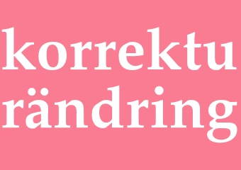 Synonym korrekturändring
