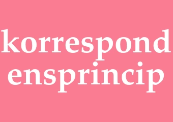 Synonym korrespondensprincip