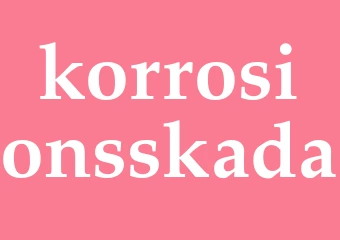 Synonym korrosionsskada