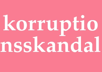 Synonym korruptionsskandal